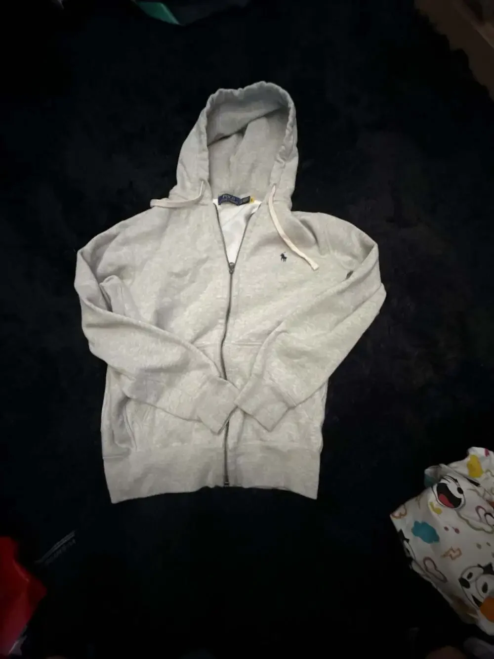 Polo Ralph Lauren Light Gray Full-Zip Fleece Hoodie